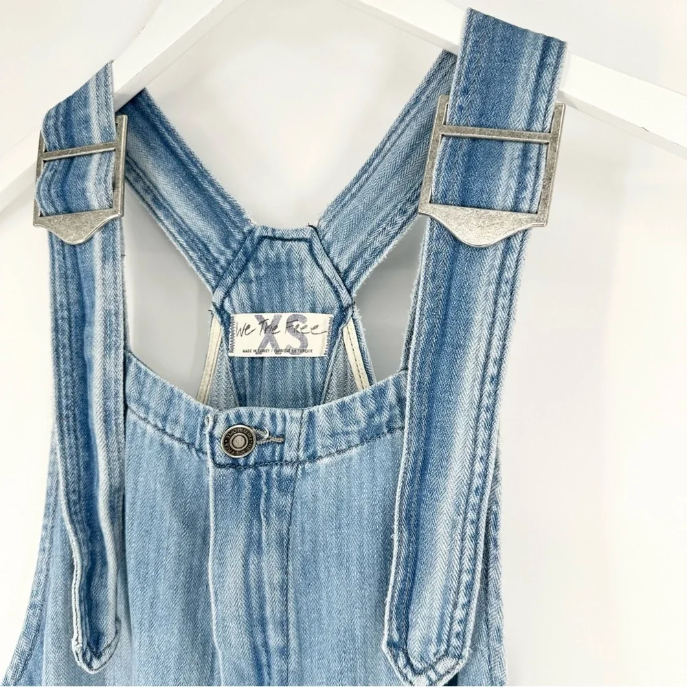 Free People Hunter Denim Overall in Century Blue